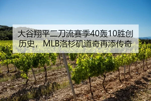 大谷翔平二刀流赛季40轰10胜创历史，MLB洛杉矶道奇再添传奇